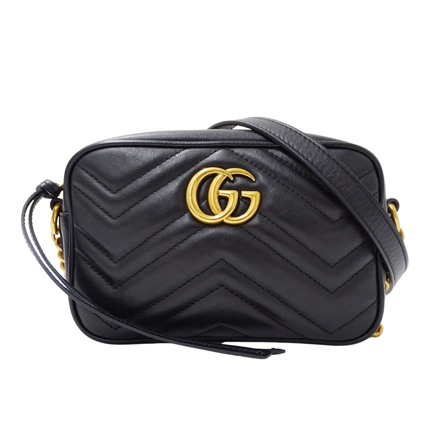 Gucci Black Leather Shoulder Bag ( )