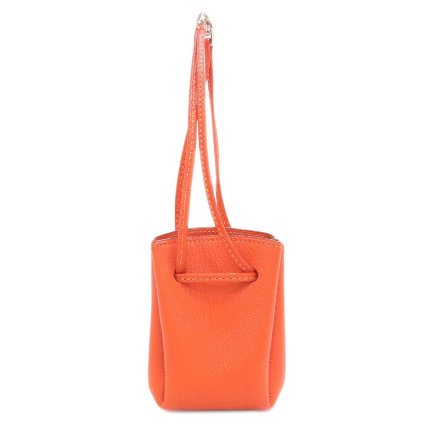 Hermes Orange Chevre Leather Pouch ( )