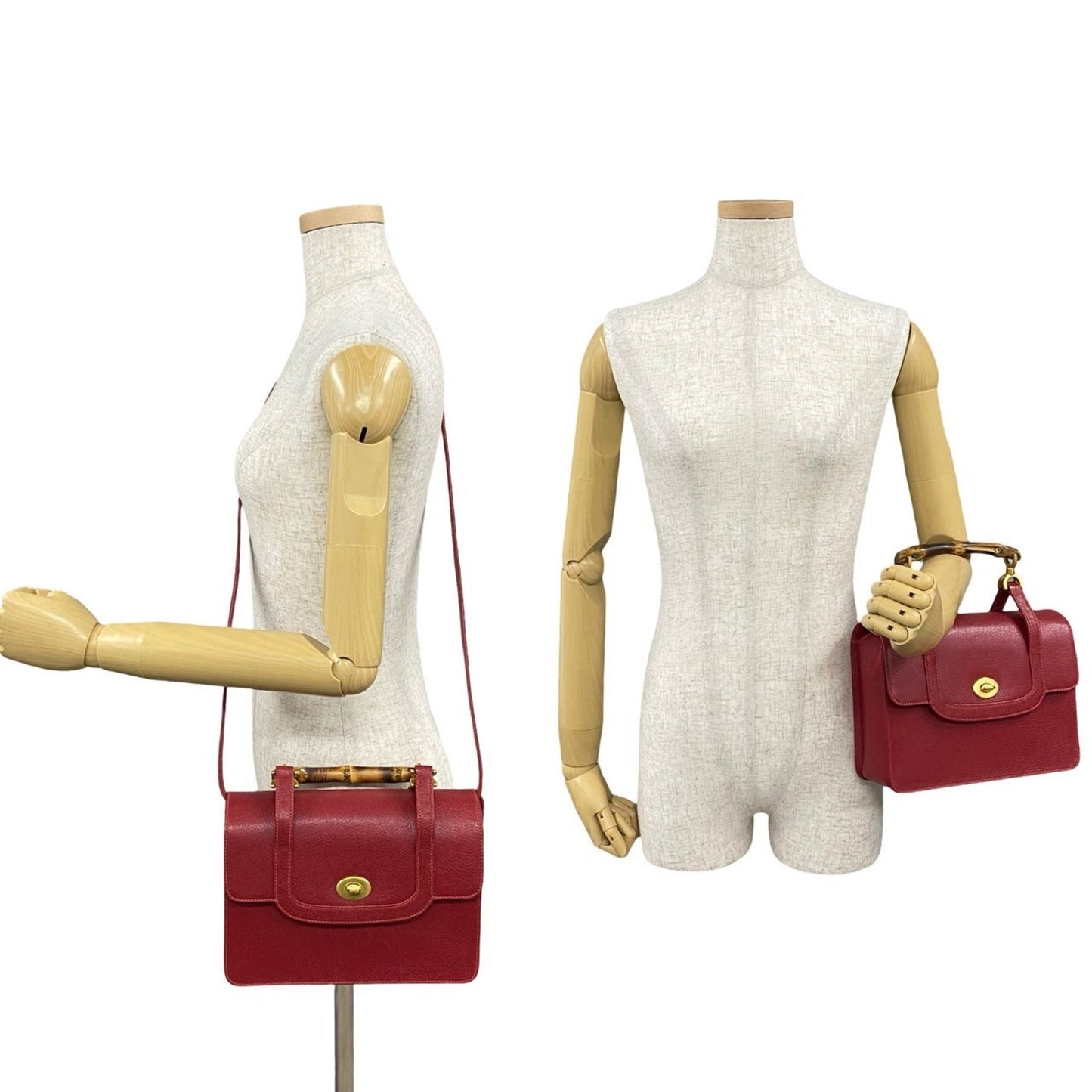 Gucci Red Color Leather Shoulder Bag ( )
