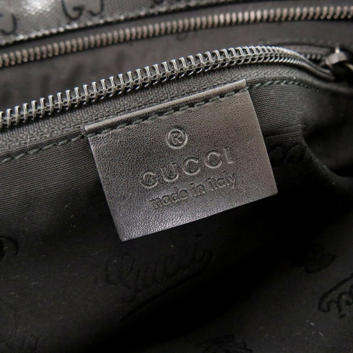 Gucci Black Pvc Leather Shoulder Bag ( )