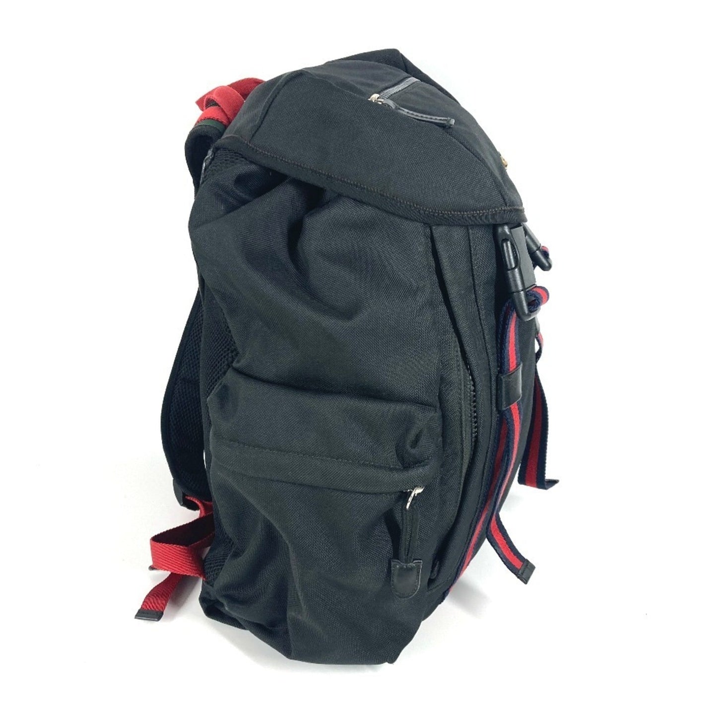 Gucci Sherry Line Black Nylon Canvas Backpack ( )