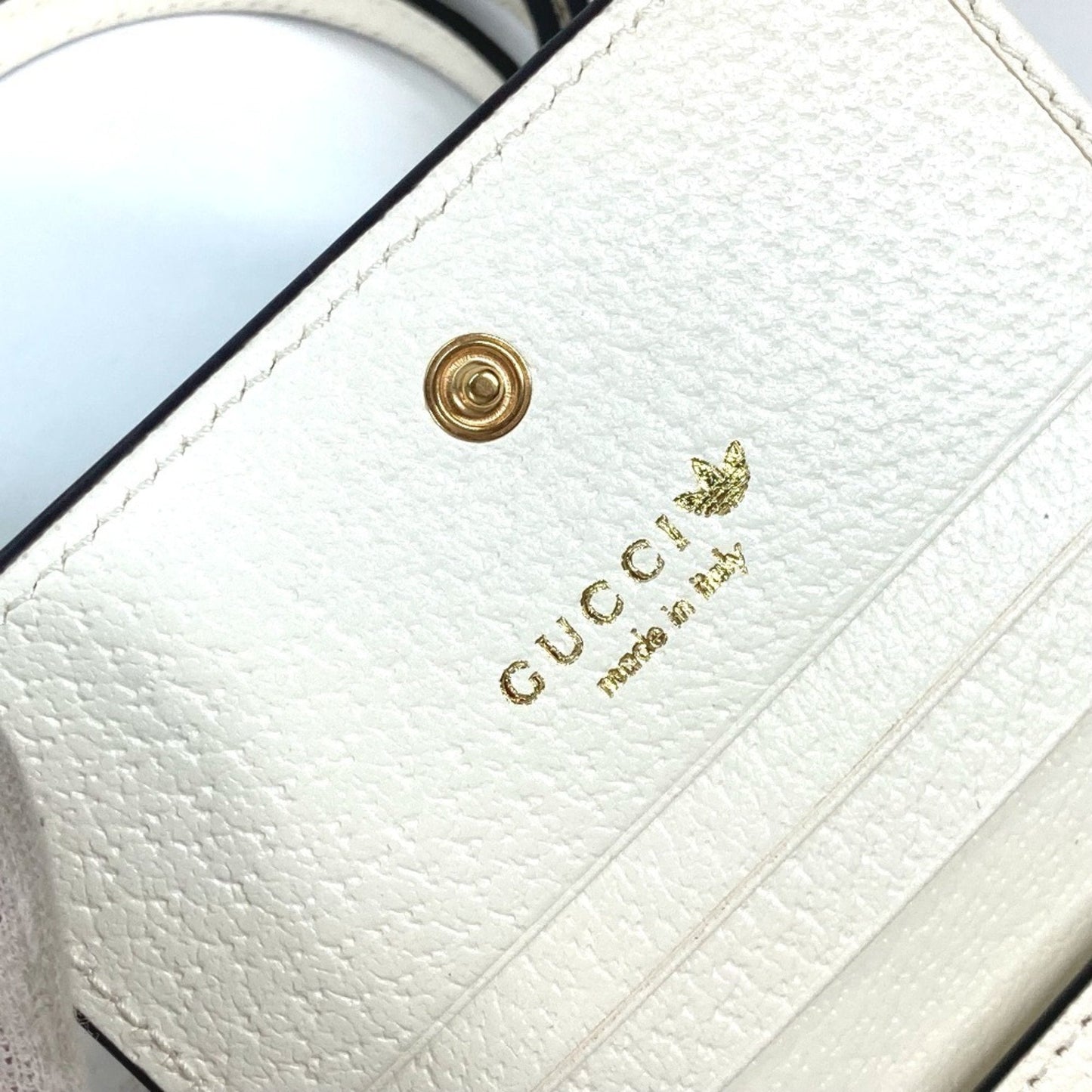 Gucci Black White Leather Wallet (Bi-Fold) ( )