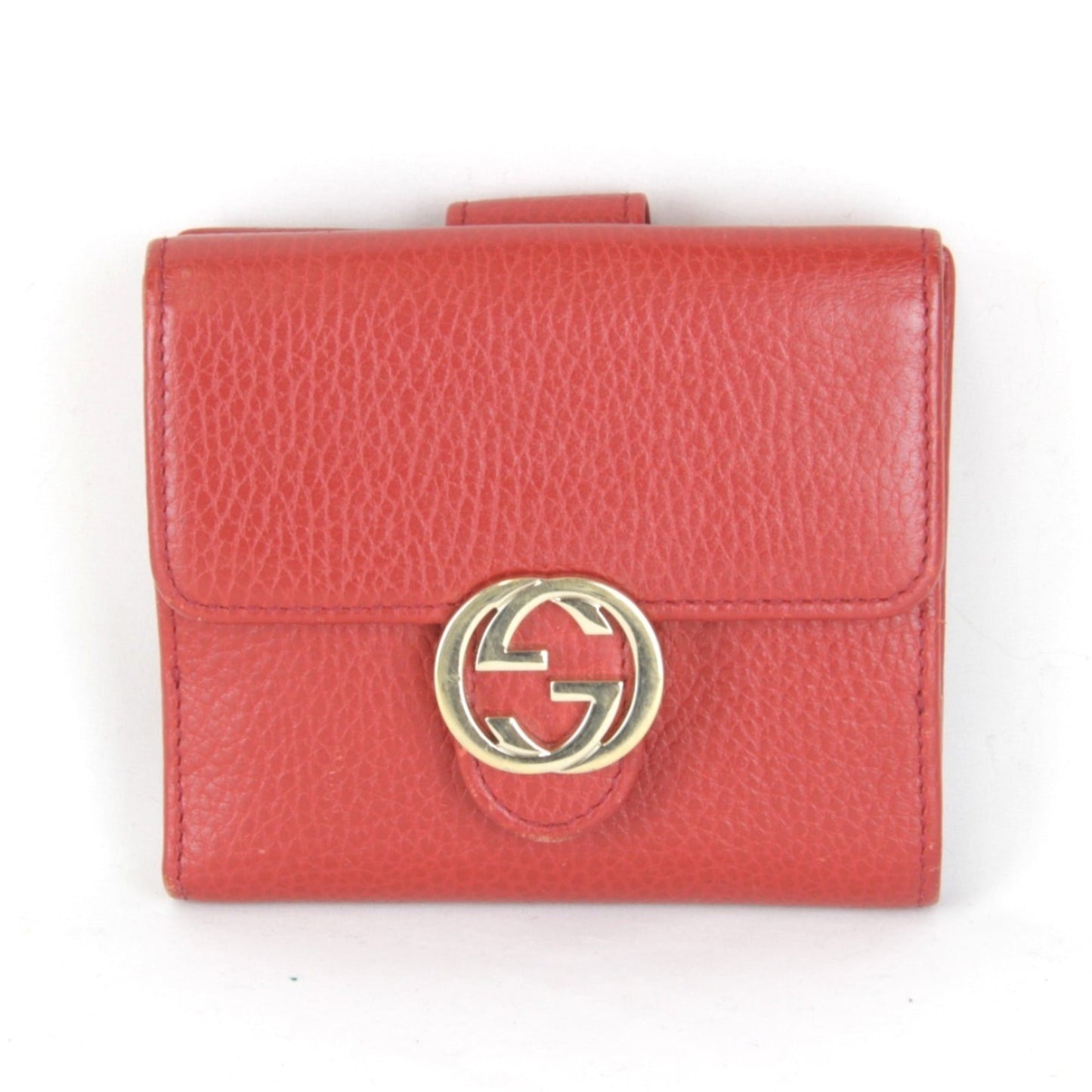 Gucci Red Color Leather Wallet (Bi-Fold) ( )