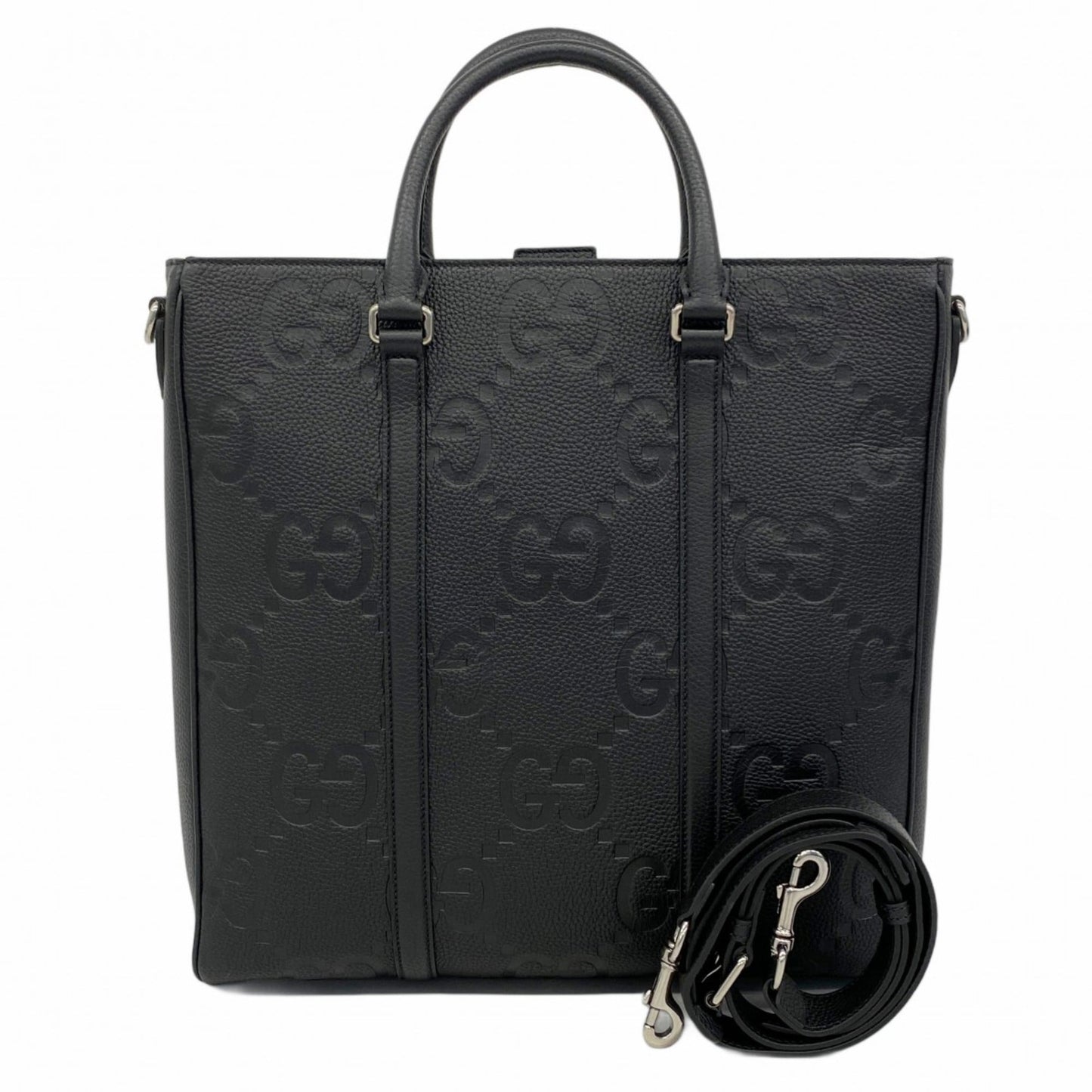 Gucci Black Leather Tote Bag ( )