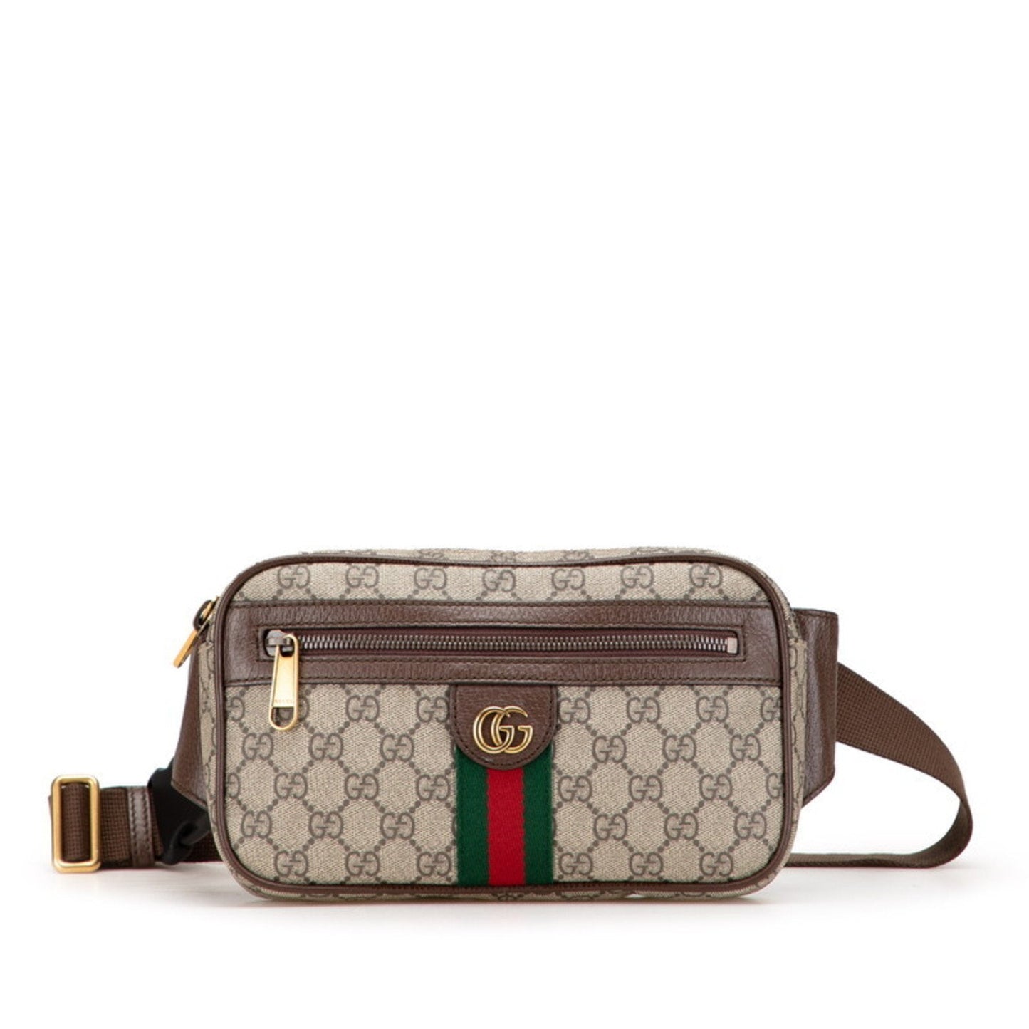 Gucci Beige Brown Pvc Leather Sling Bag ( )