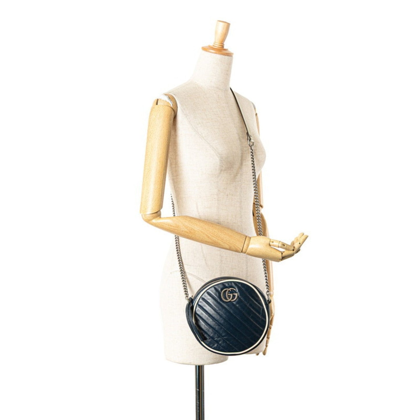 Gucci Navy Leather Shoulder Bag ( )
