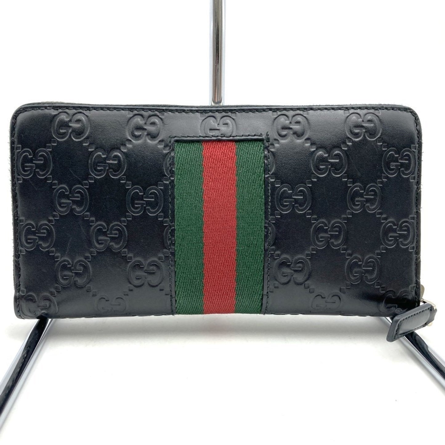 Gucci Black Gg Canvas Long Wallet (Bi-Fold) ( )