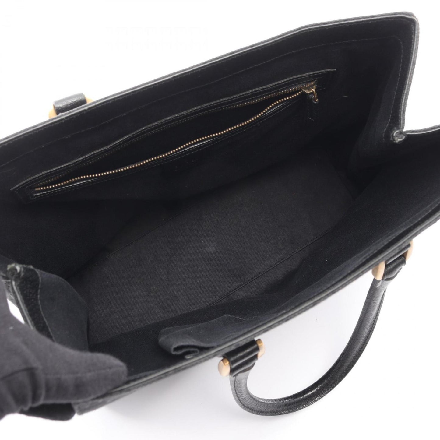 Gucci Black Canvas Leather Handbag ( )