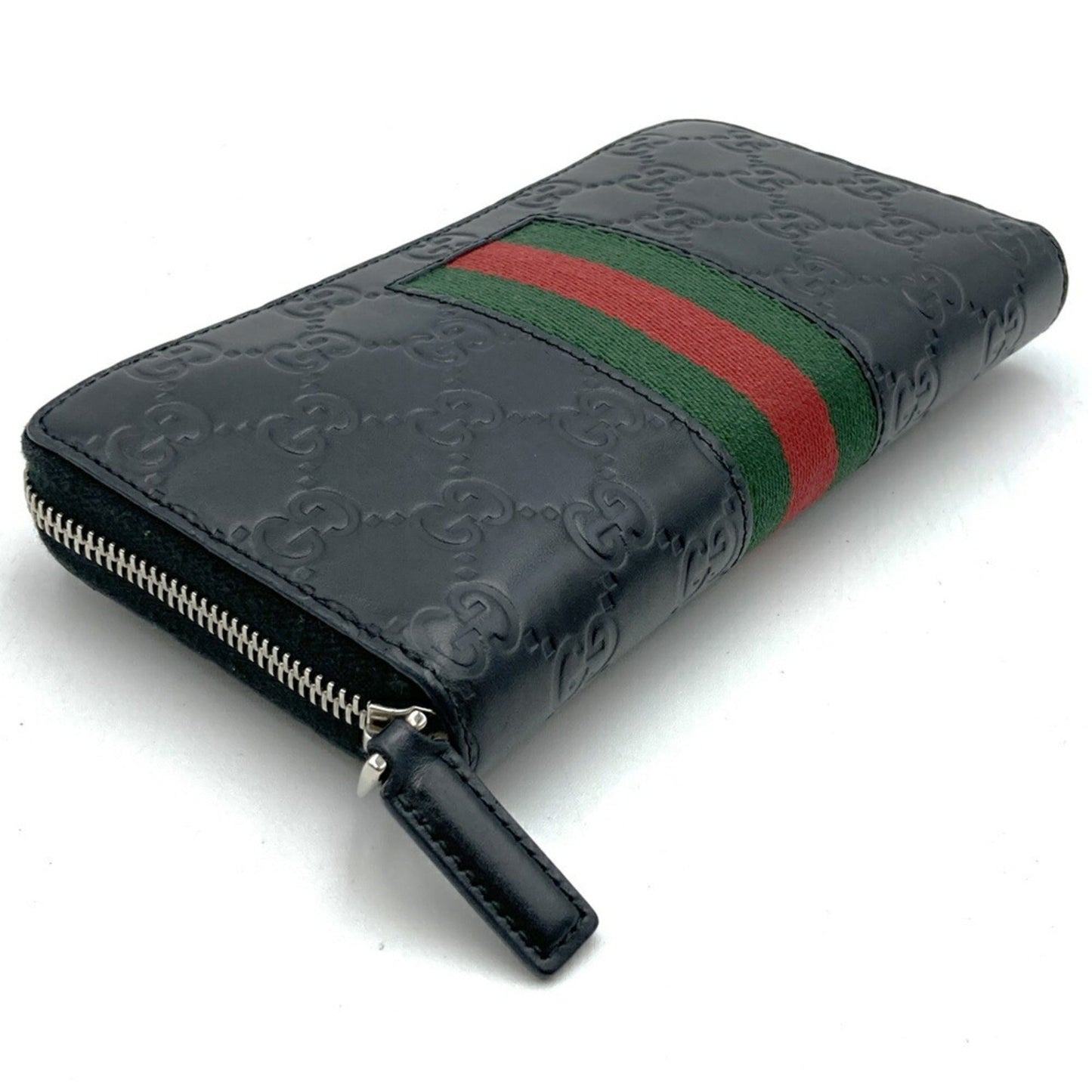 Gucci Black Gg Canvas Long Wallet (Bi-Fold) ( )