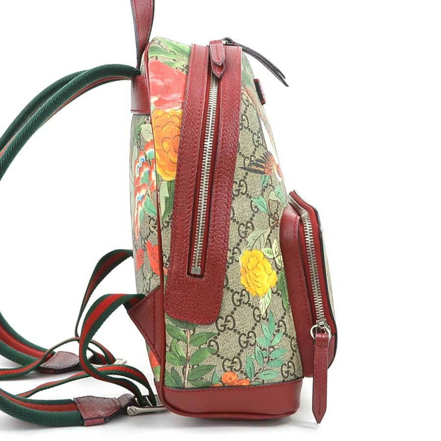 Gucci Beige Brown Multi-Color Gg Supreme Leather Backpack ( )