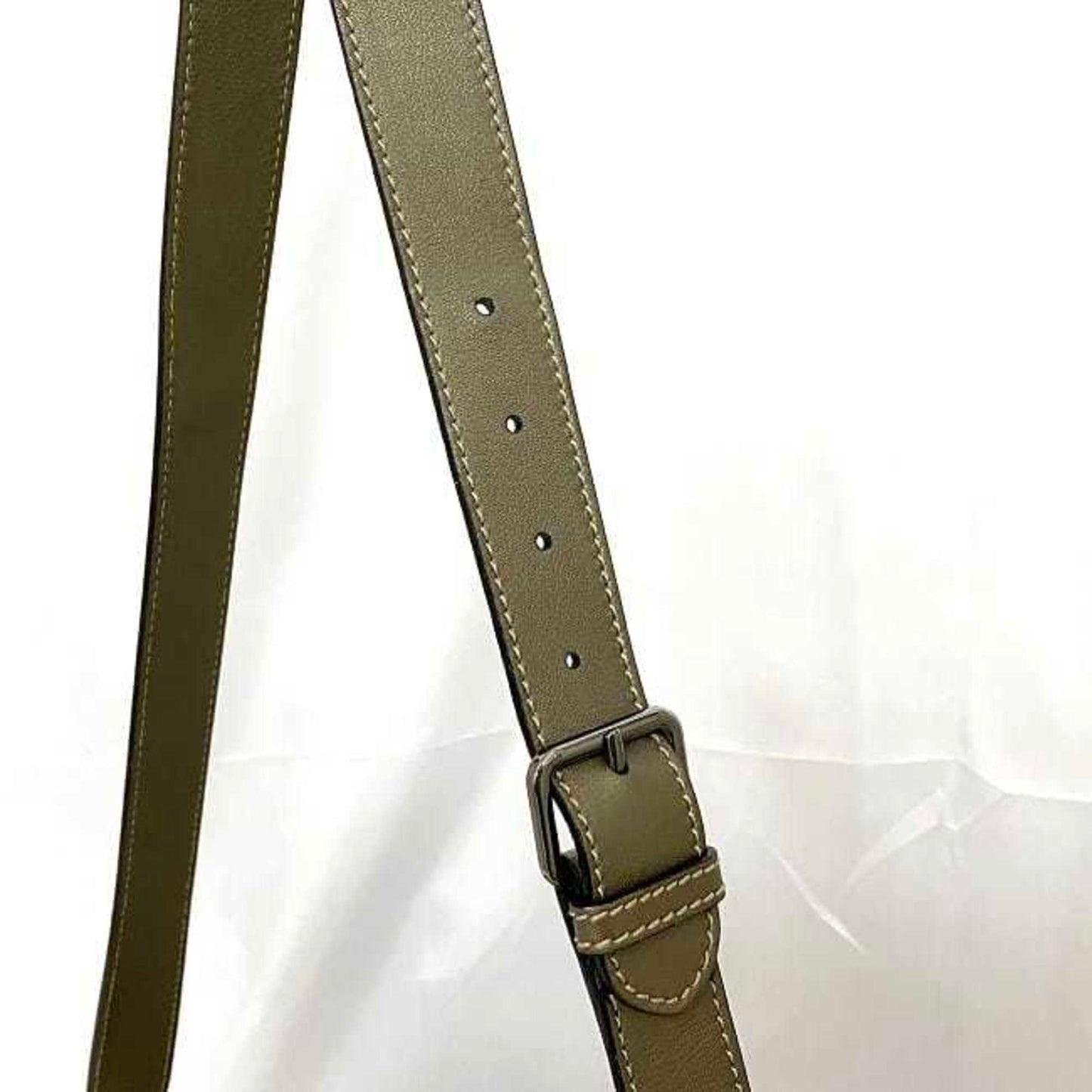 Gucci Green Khaki Coated Canvas Shoulder Bag ( )
