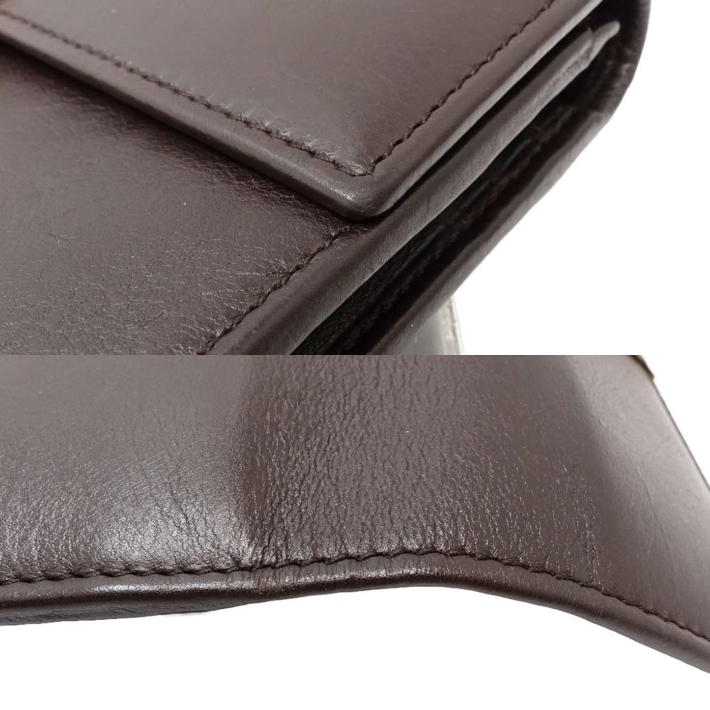 Gucci Dark Brown Leather Long Wallet (Bi-Fold) ( )