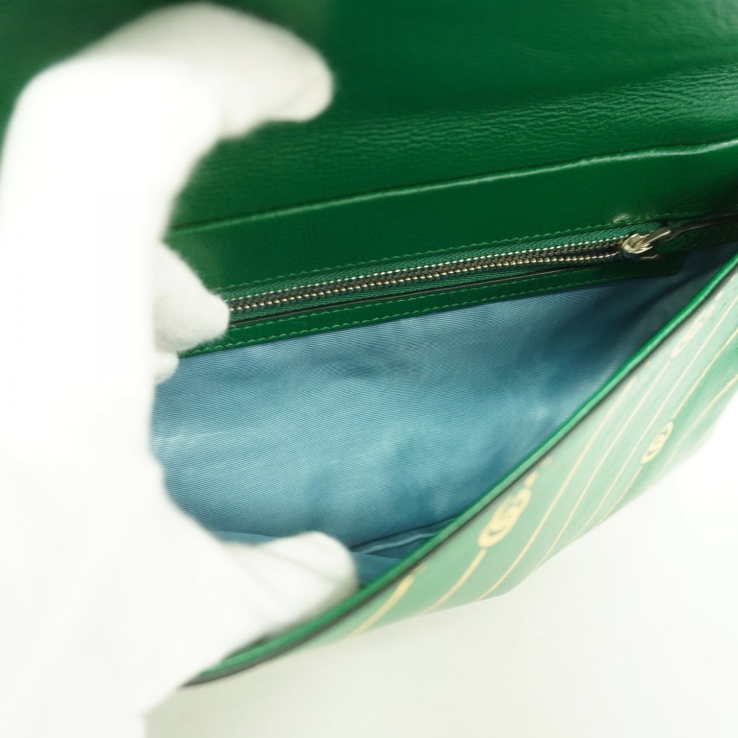 Gucci Black Green Leather Handbag ( )