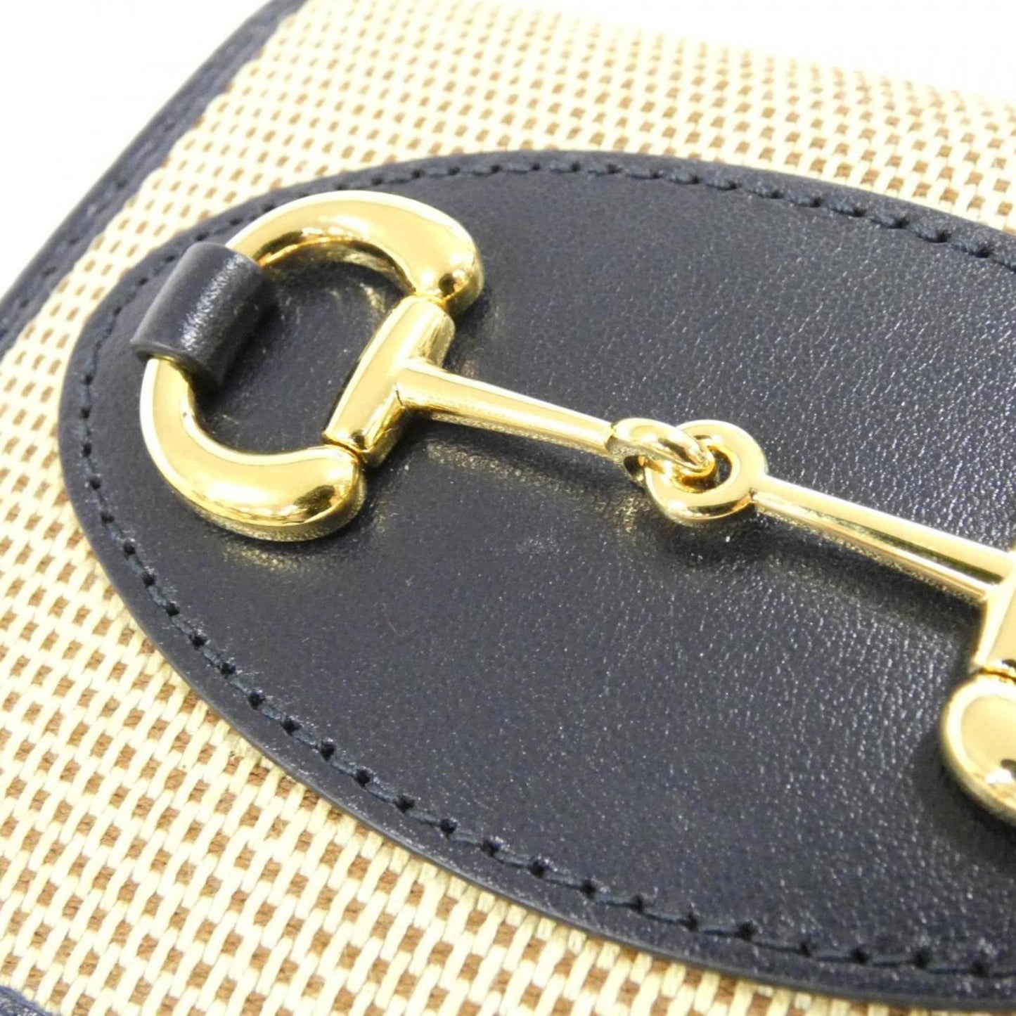 Gucci Beige Navy Canvas Wallet (Bi-Fold) ( )