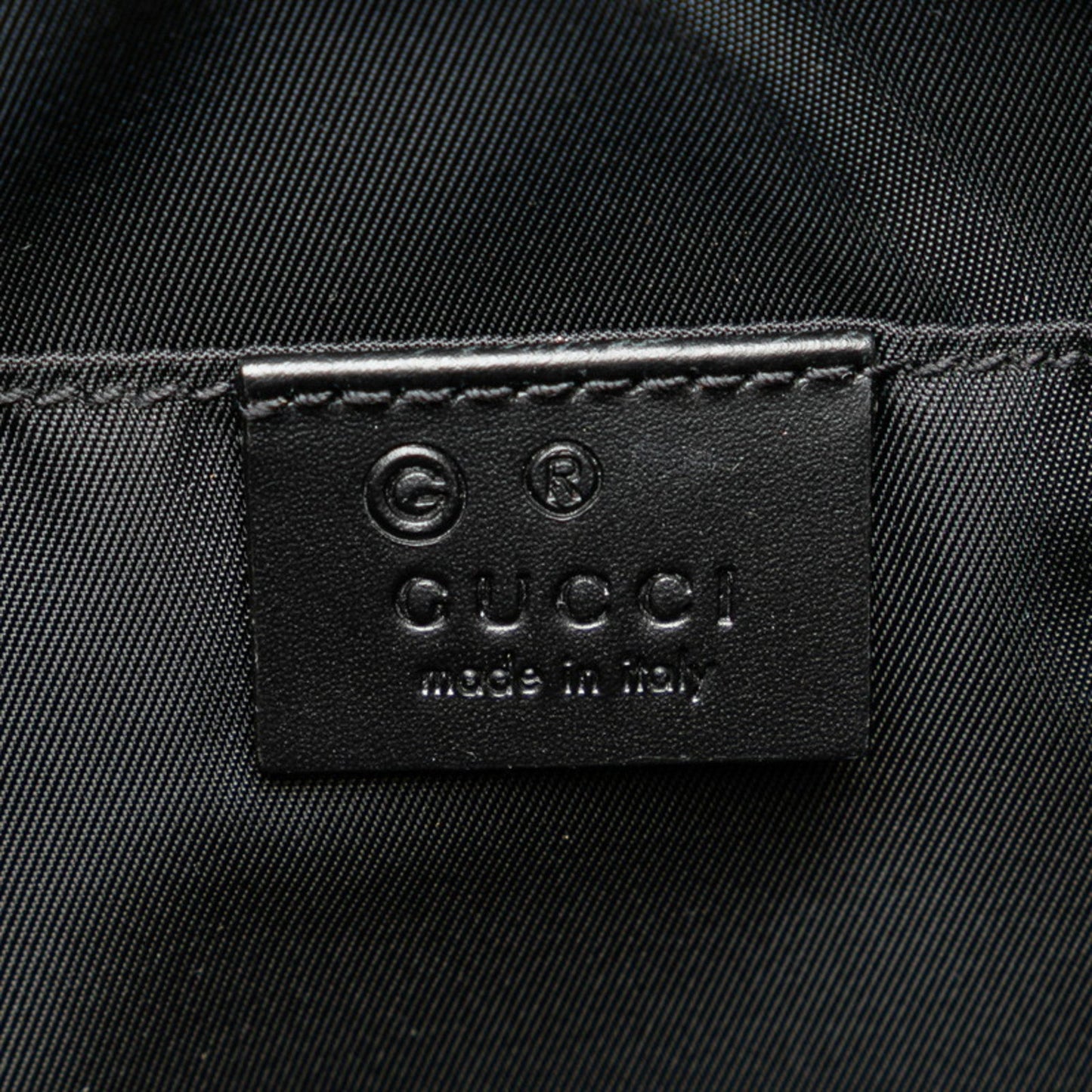 Gucci Sherry Line Black Nylon Leather Clutch Bag ( )