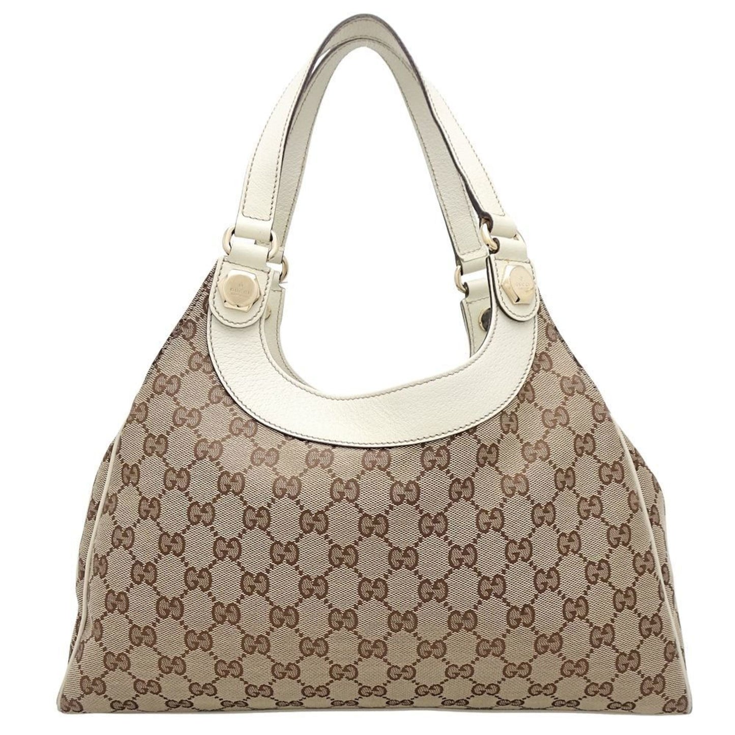 Gucci Gg Canvas Beige White Gg Canvas Tote Bag