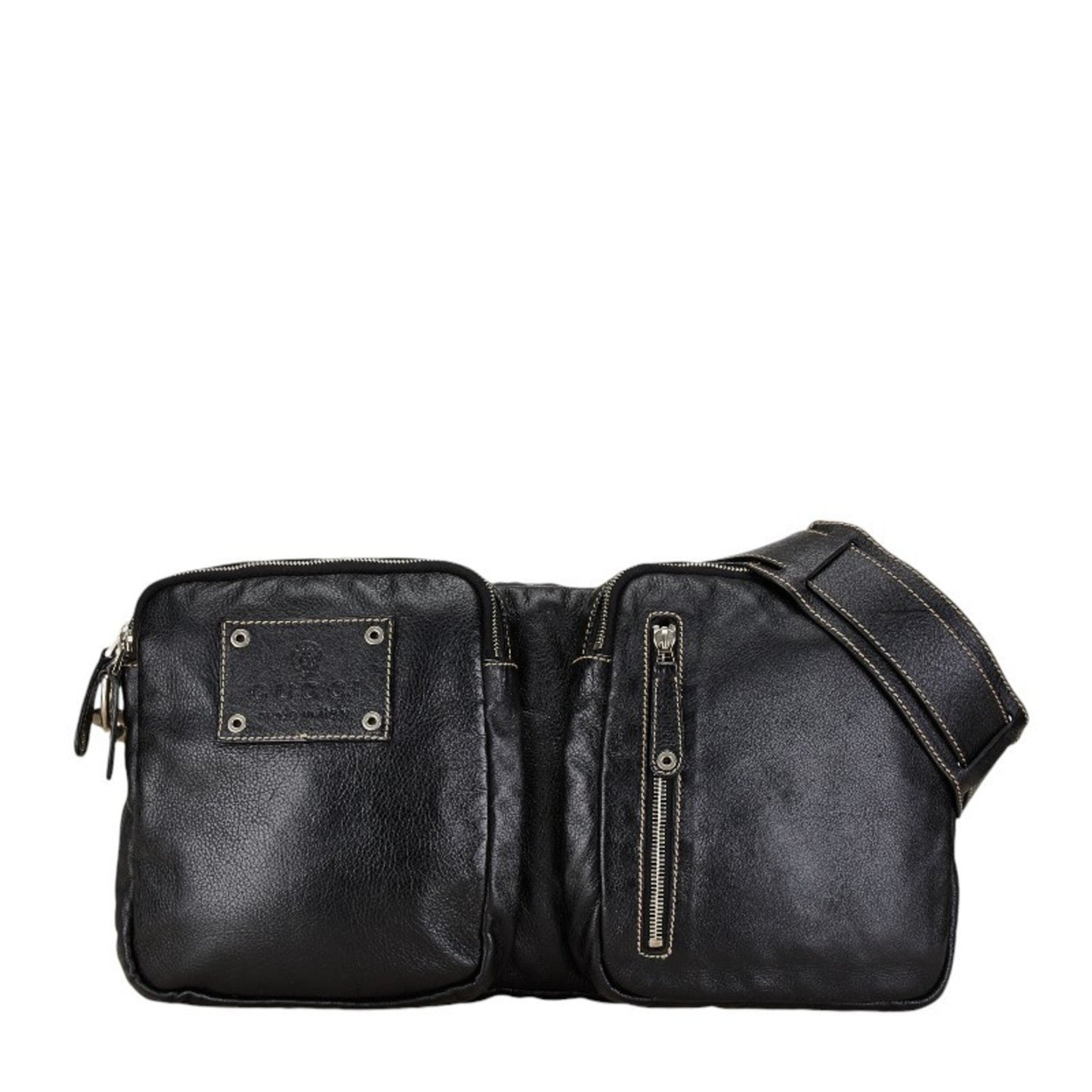 Gucci Black Leather Shoulder Bag ( )