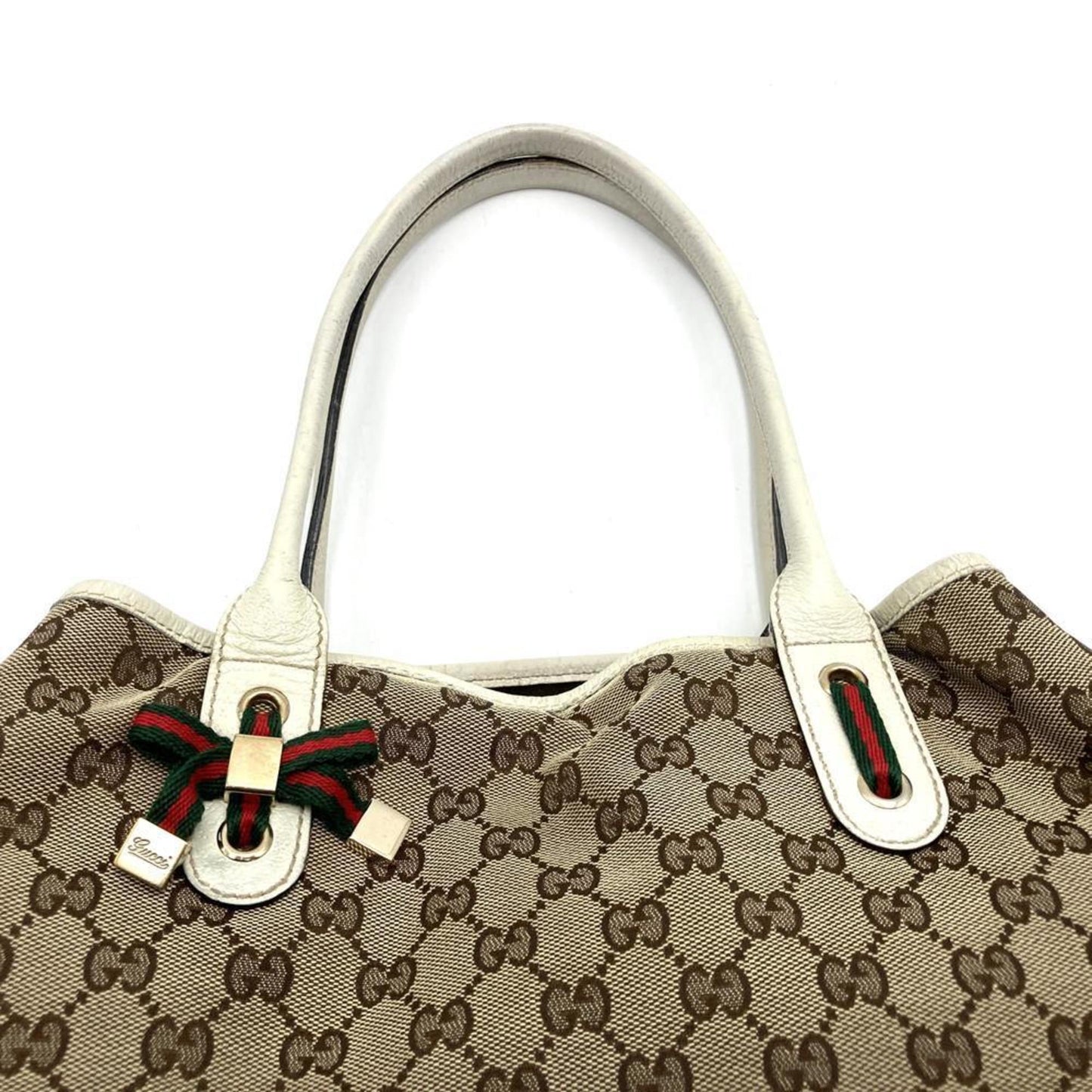 Gucci Sherry Line Brown Gg Canvas Shoulder Bag Tote Bag ( )