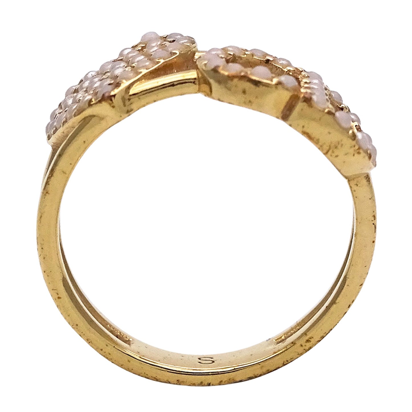 Christian Dior Gold Gold Plating Band Ring ()