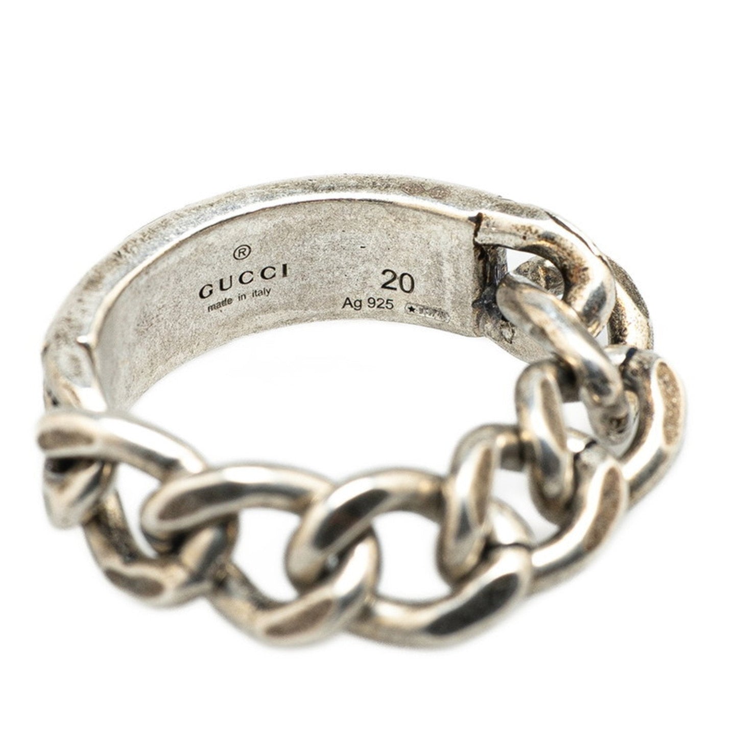Gucci Silver Black Silver 925 Band Ring ( )