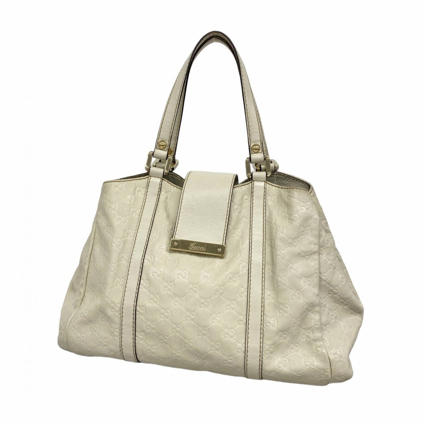 Gucci White Leather Tote Bag ( )