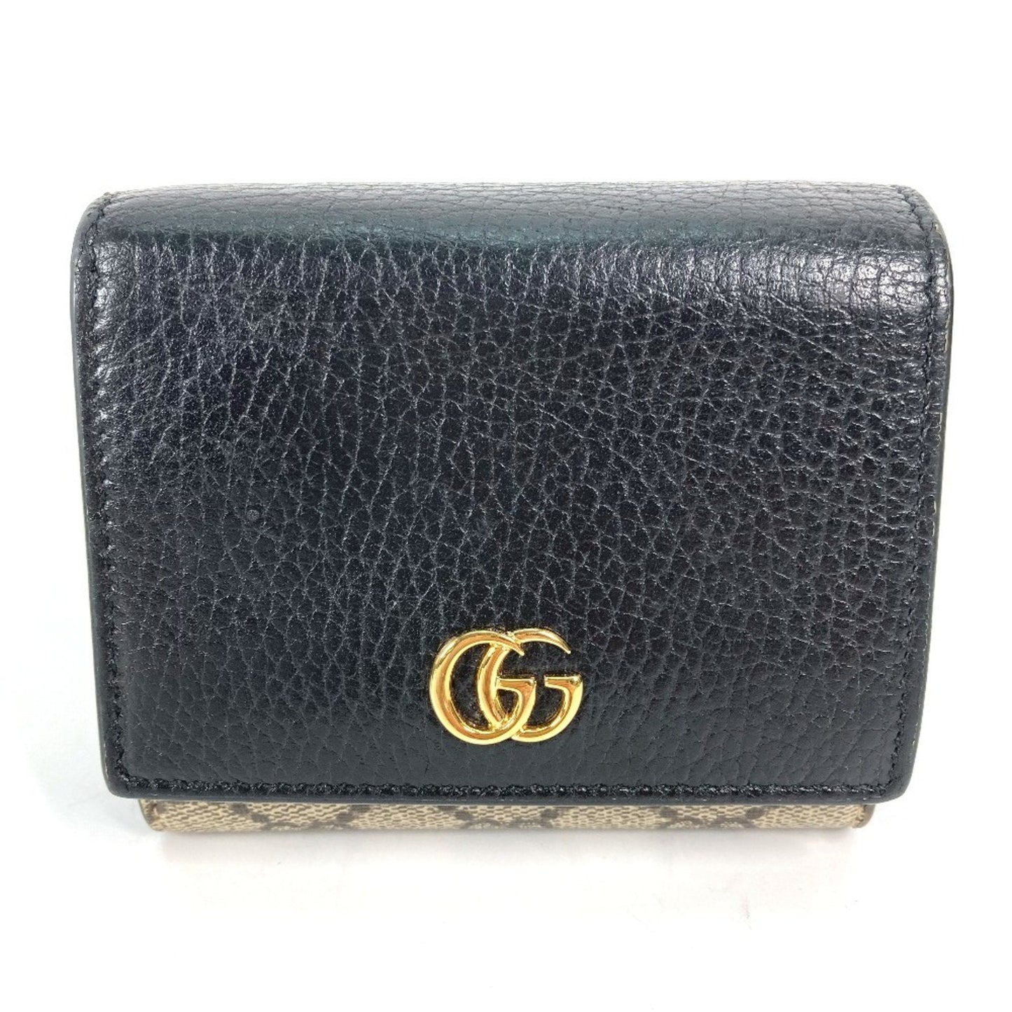 Gucci Beige Black Leather Pvc Wallet (Bi-Fold) ( )