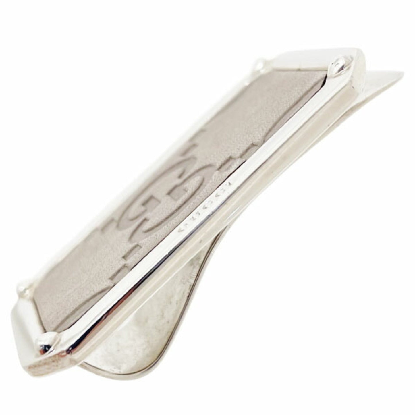 Gucci Guccissima Grayish Silver Leather Money Clip ( )