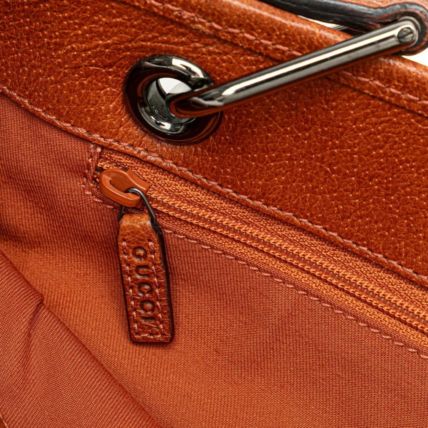 Gucci Beige Brown Canvas Leather Shoulder Bag Tote Bag ( )