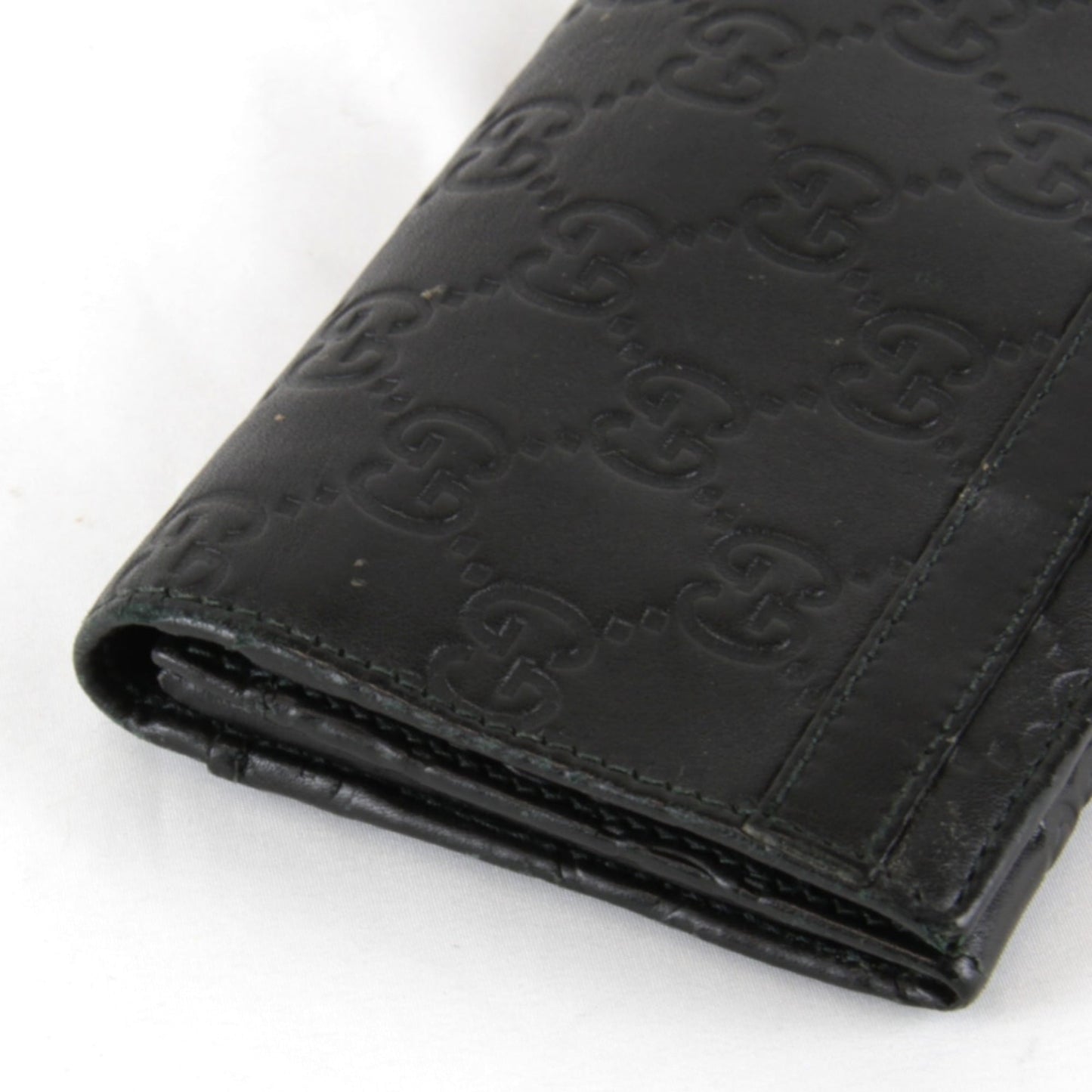 Gucci Black Gg Leather Long Wallet (Bi-Fold) ( )