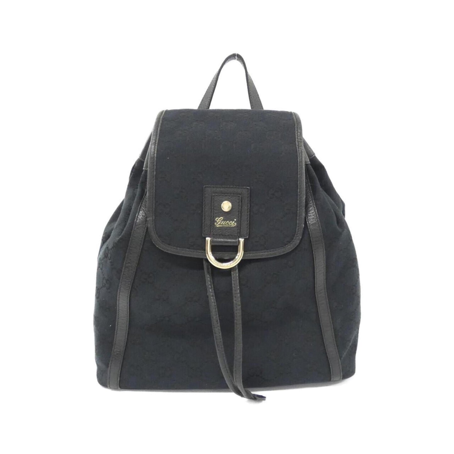Gucci Black Gg Canvas Backpack ( )