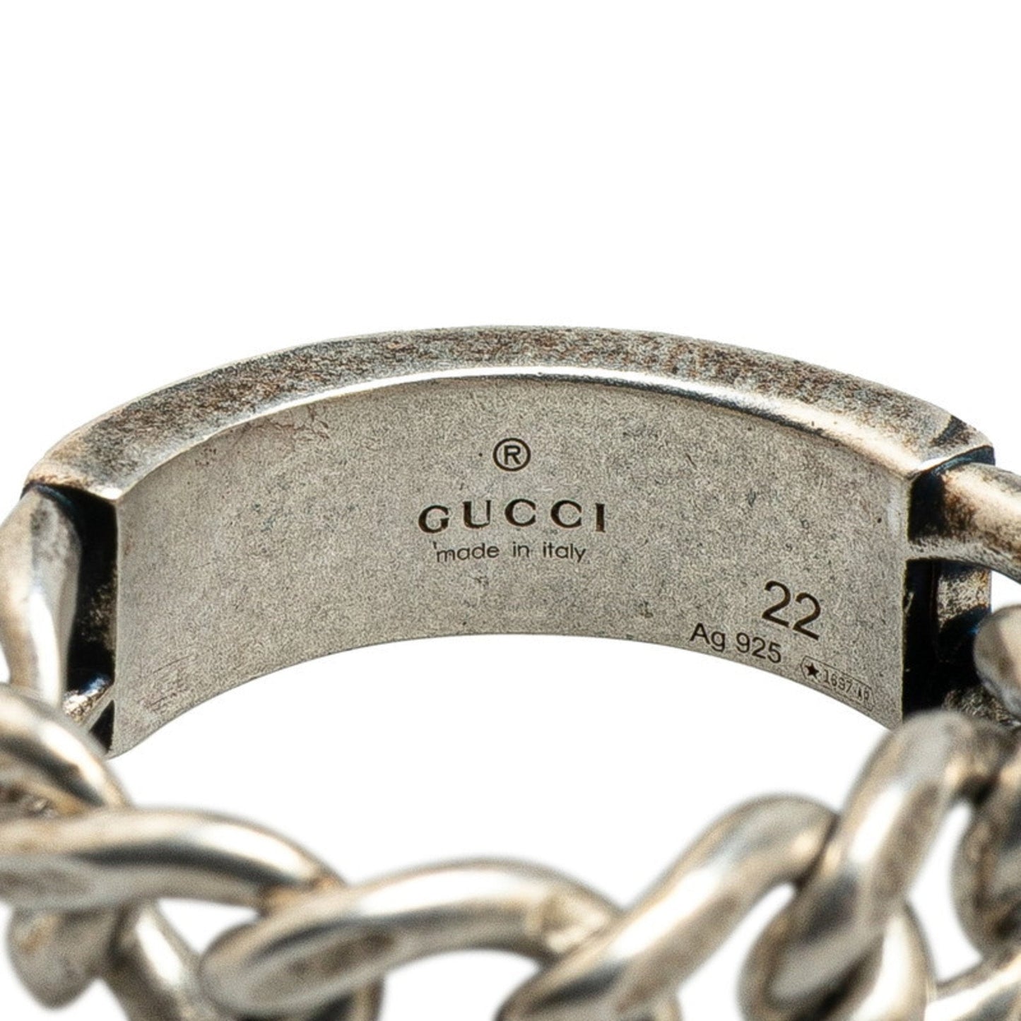 Gucci Turquoise Enamel Silver 925 Band Ring ( )