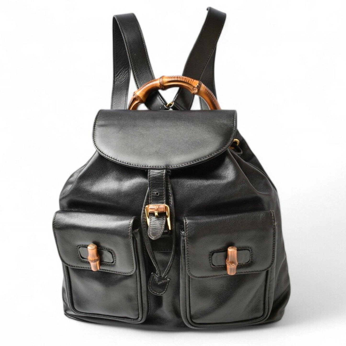 Gucci Black Leather Backpack ( )