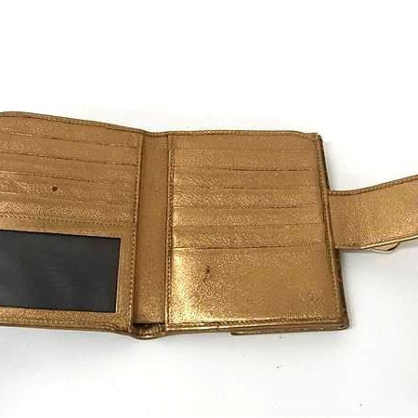 Gucci Gold Brown Canvas Leather Wallet (Bi-Fold) ( )