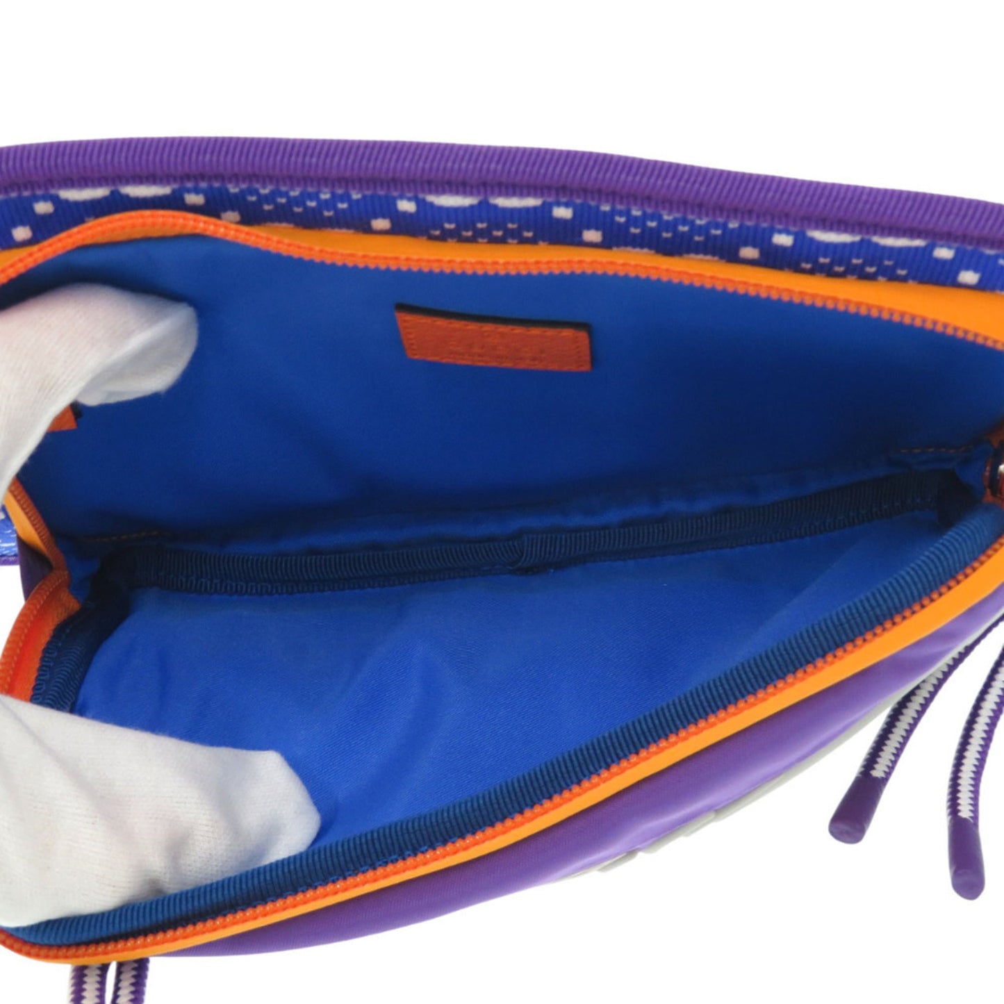 Gucci Blue Orange Purple Nylon Rubber Fanny Pack ( )