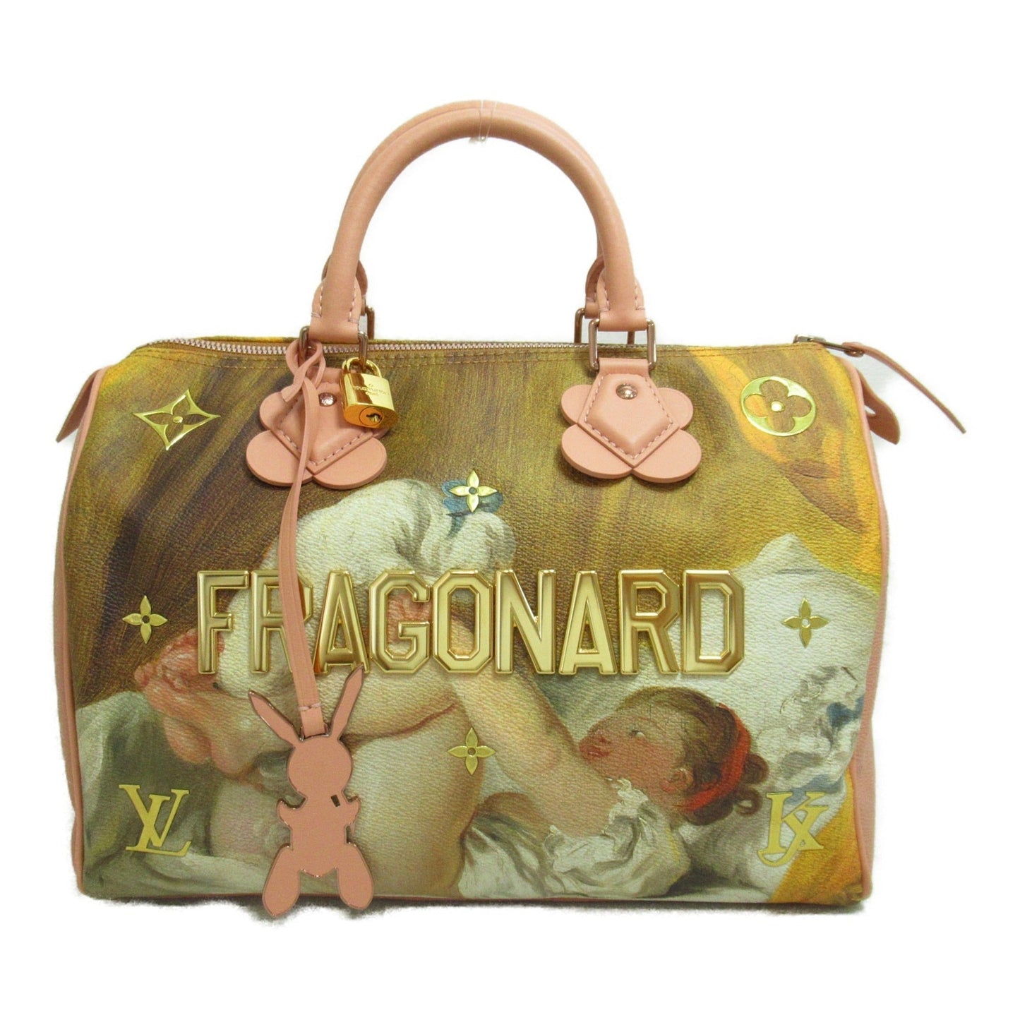 LOUIS VUITTON Fragonard Speedy 30 handbag Pink Masters collection PVC coated canvas M43307
