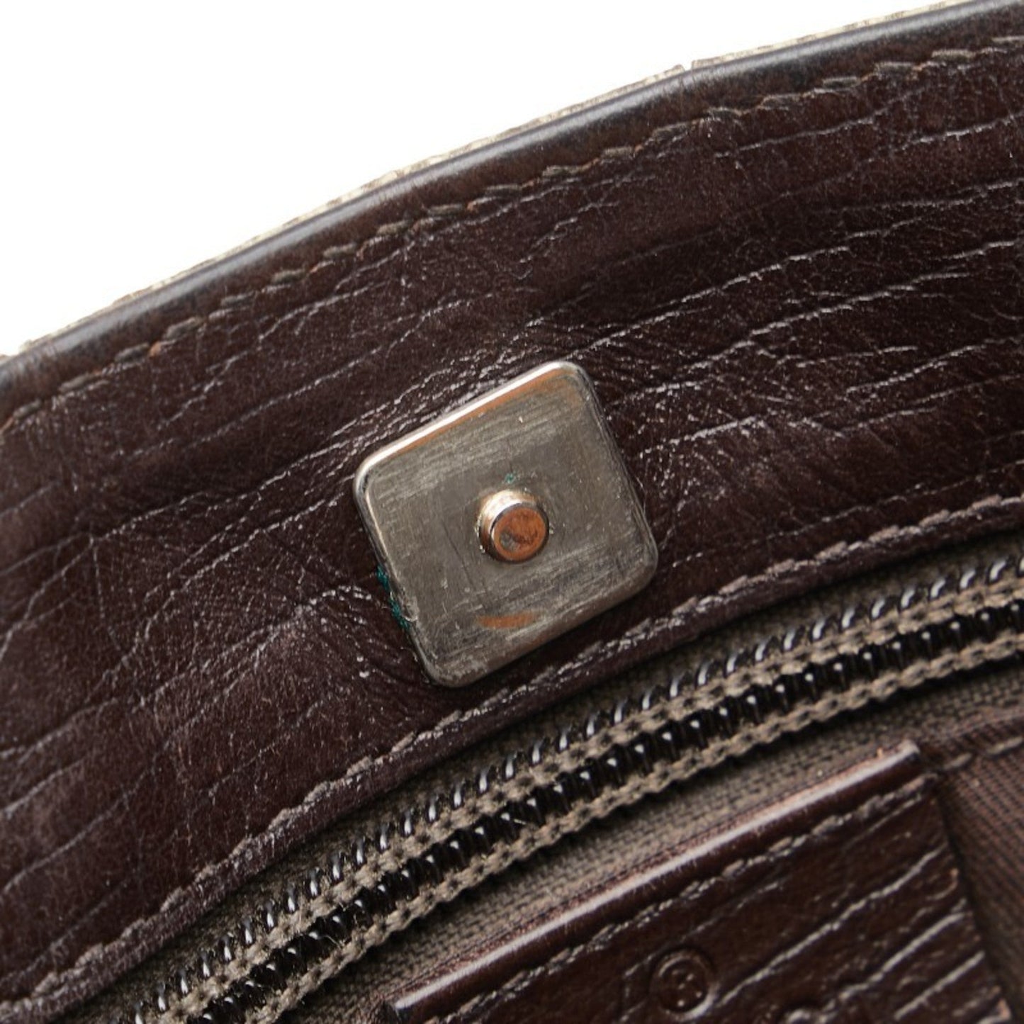 Gucci Beige Brown Pvc Leather Tote Bag ( )