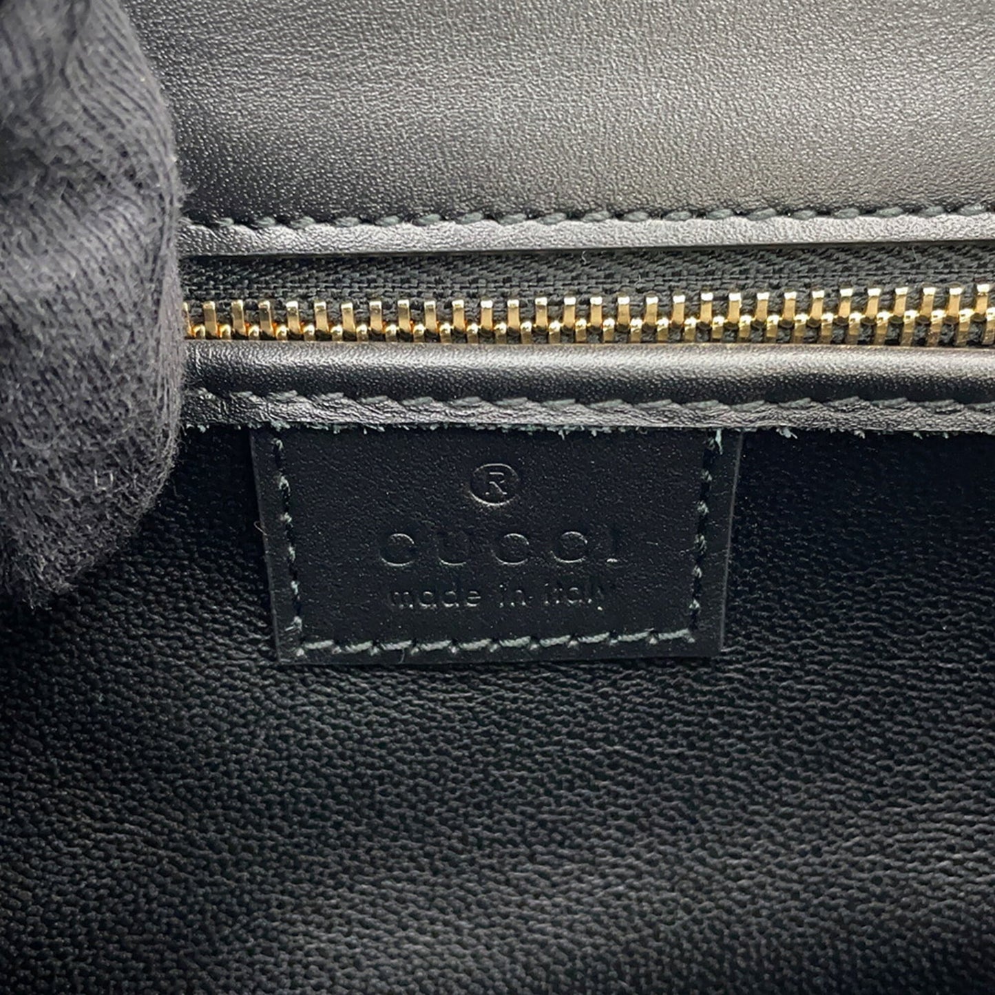 Gucci Black Leather Handbag Shoulder Bag ( )