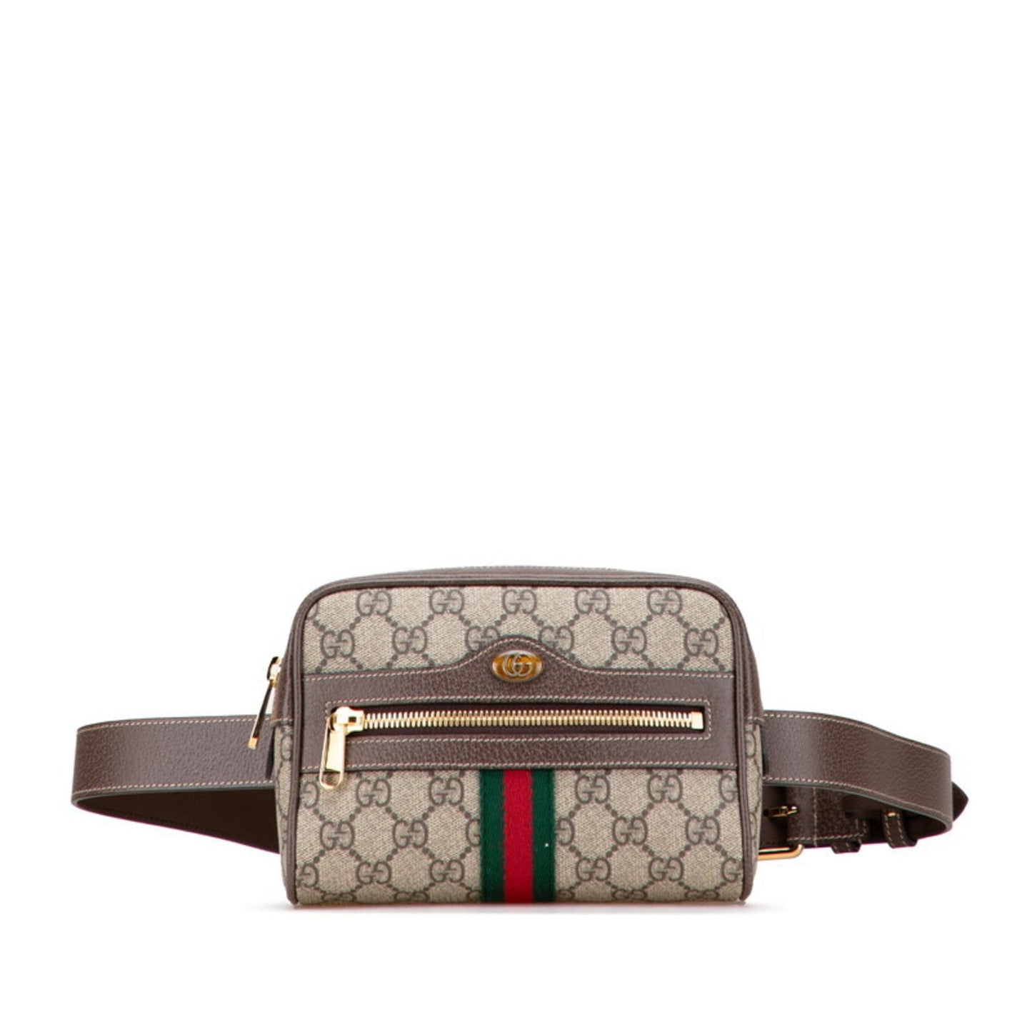 Gucci Ophidia Beige Brown Pvc Leather Fanny Pack ( )