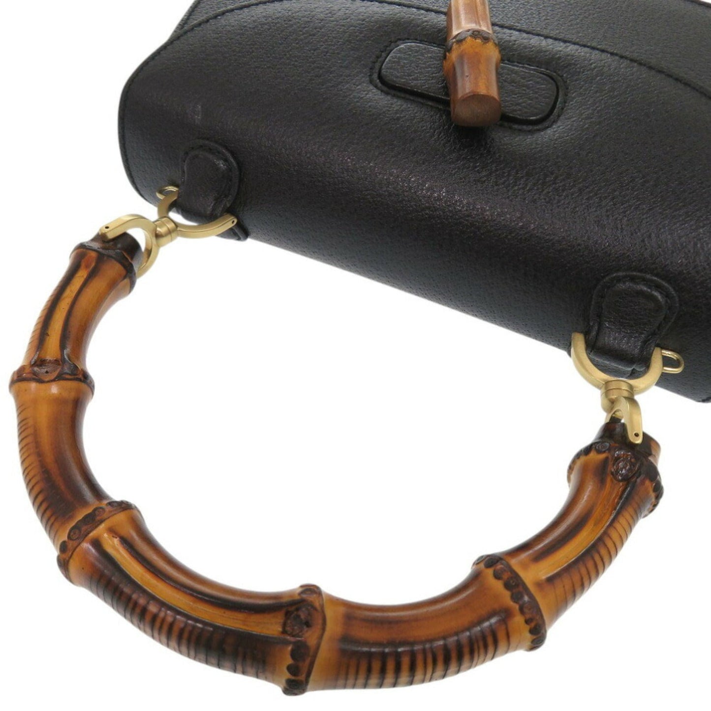 Gucci Black Leather Handbag ( )