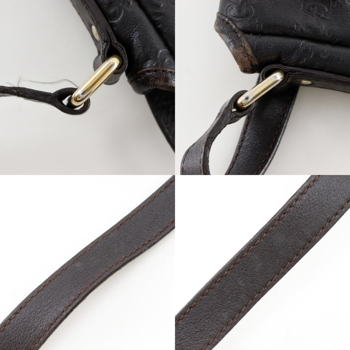 Gucci Brown Leather Shoulder Bag ( )