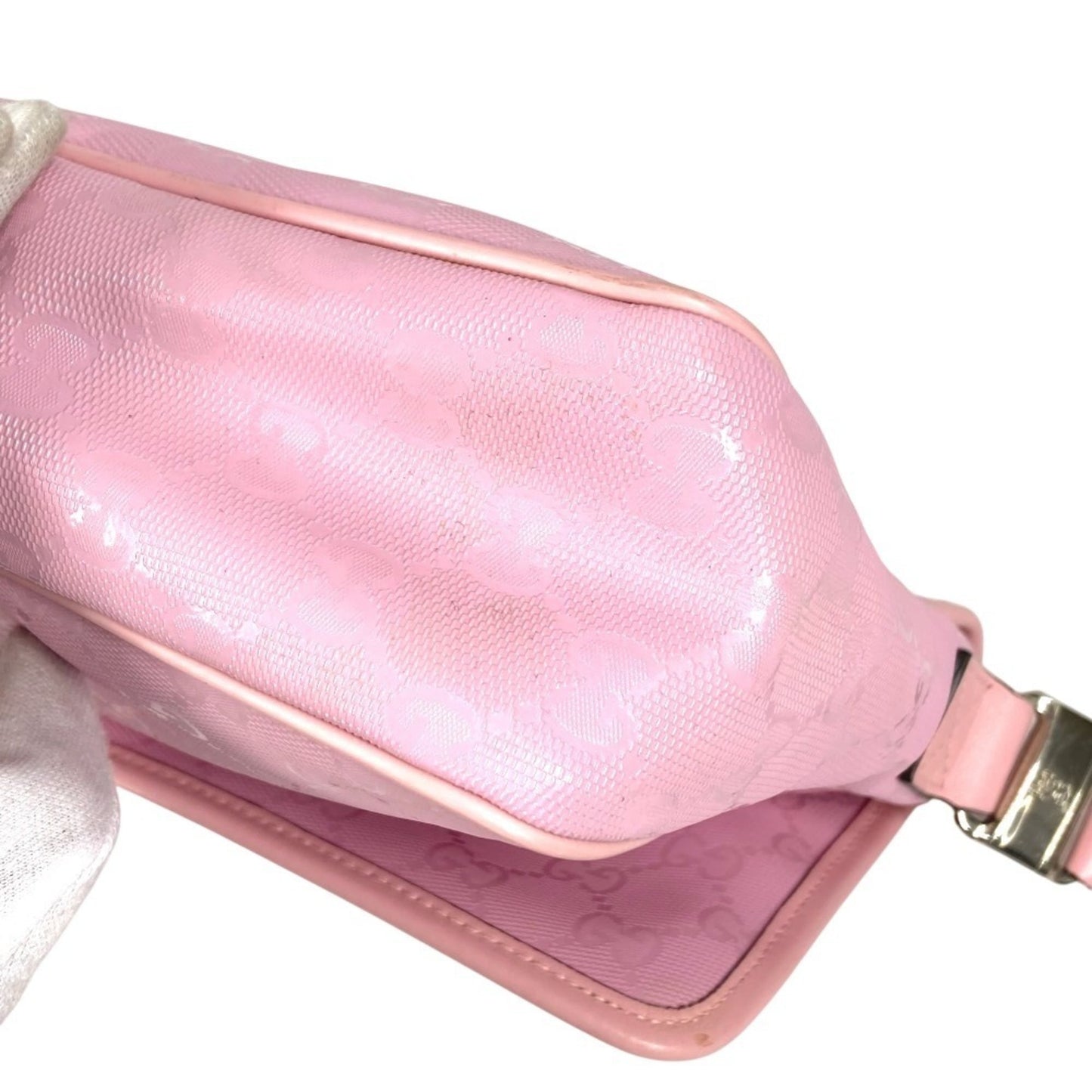 Gucci Gg Imprimé Pink Gg Imprimé Leather Messenger Bag Shoulder Bag ( )