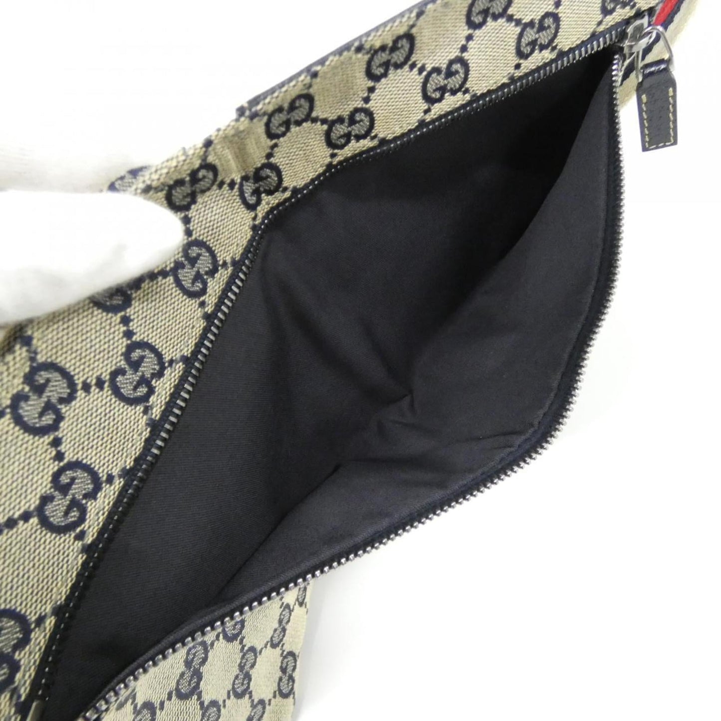 Gucci Beige Navy Gg Canvas Fanny Pack ( )