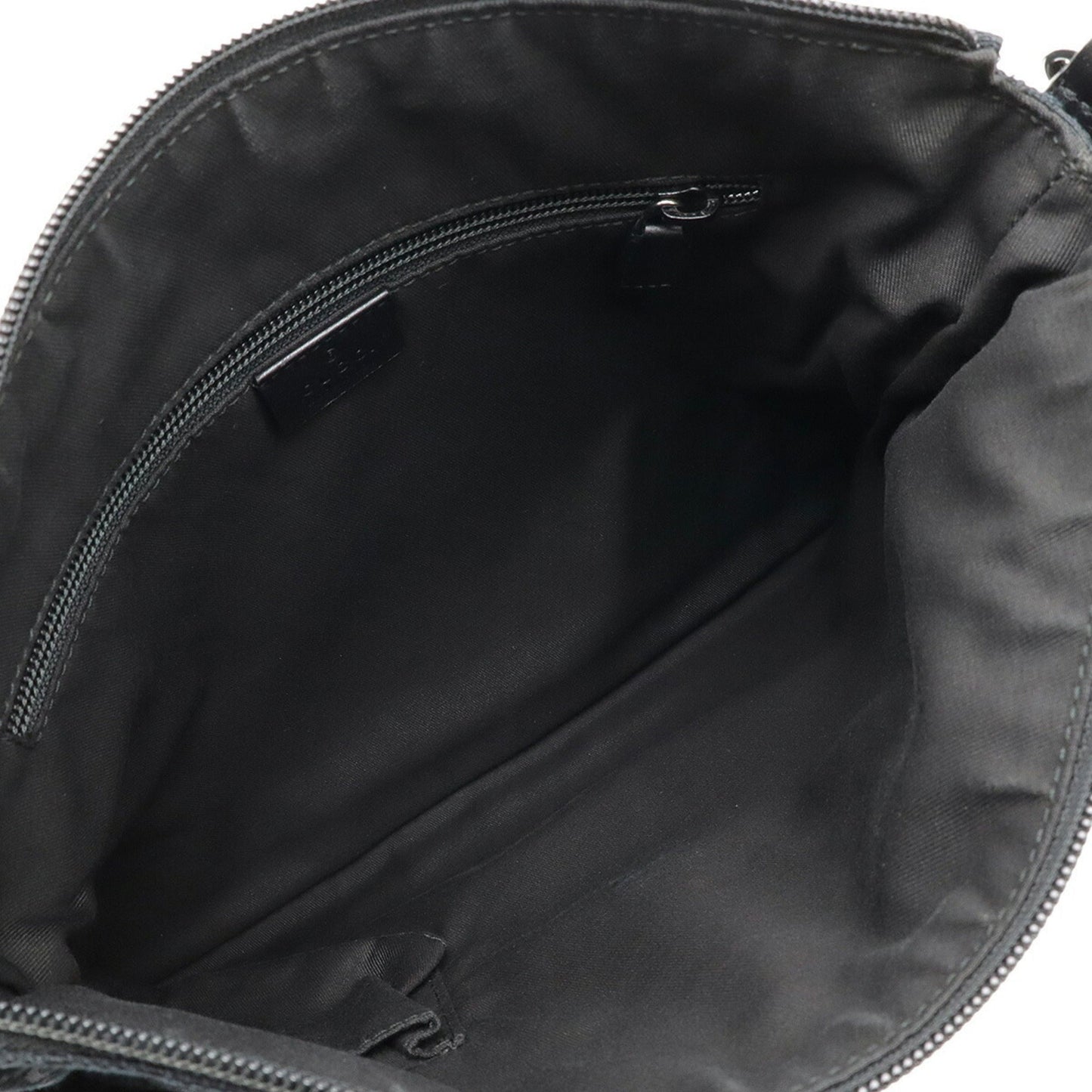 Gucci Black Canvas Leather Shoulder Bag ( )