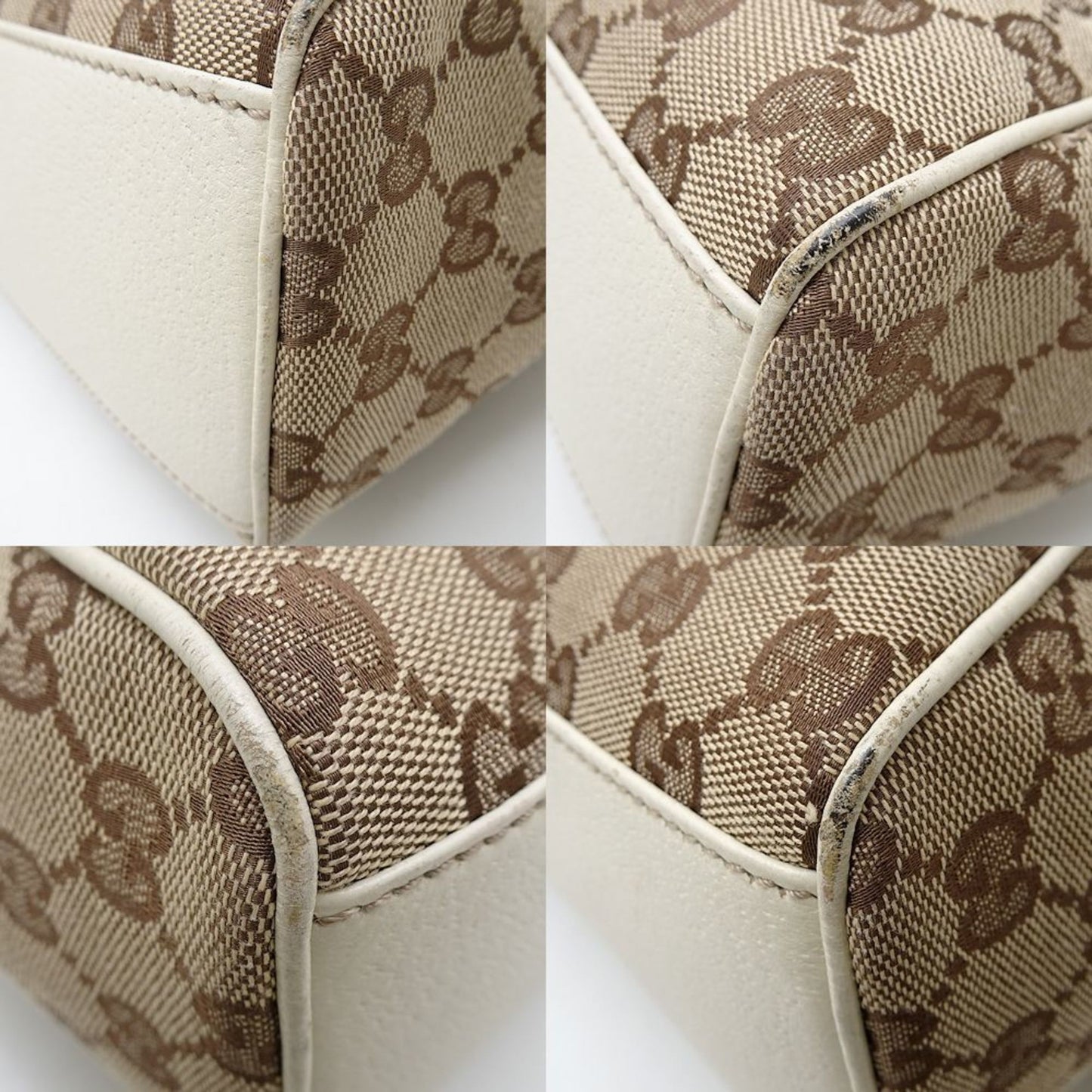Gucci Gg Canvas Beige White Gg Canvas Tote Bag
