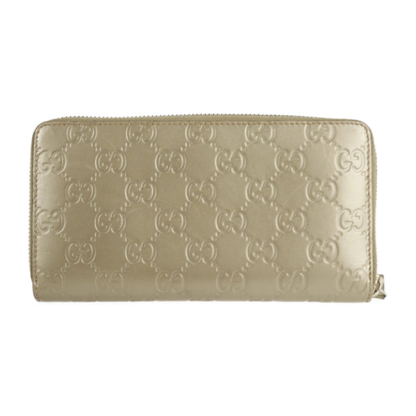 Gucci Champagne Gold Leather Coin Purse/Coin Case ( )