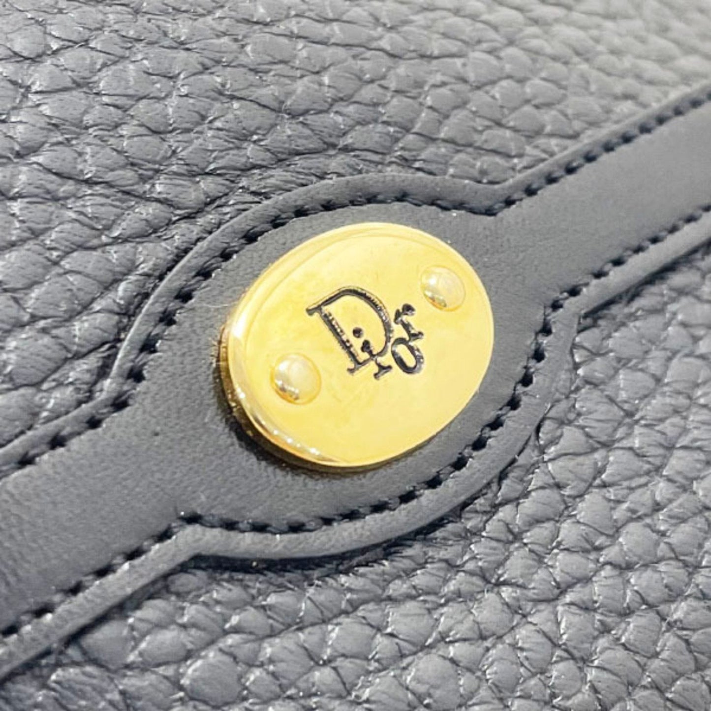 Christian Dior Black Leather Coin Purse/Coin Case ()