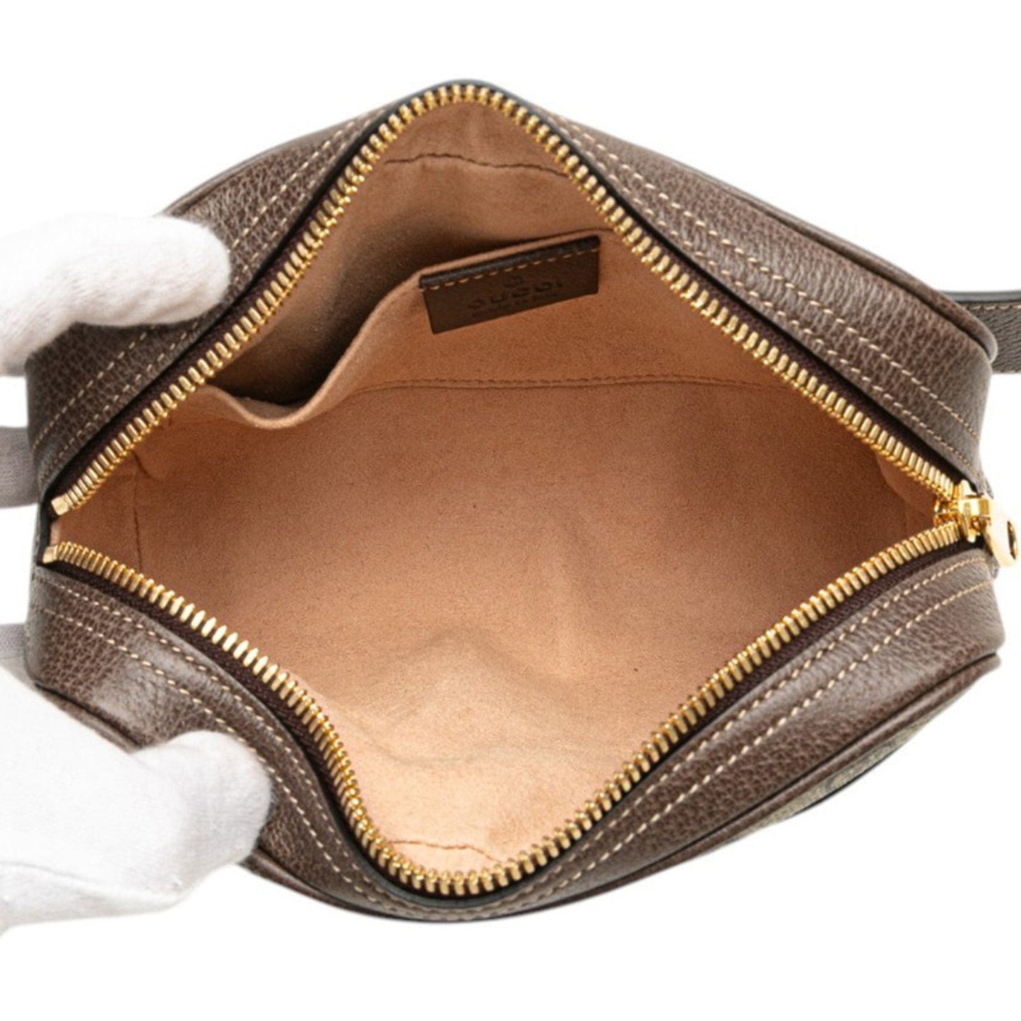 Gucci Ophidia Beige Brown Pvc Leather Fanny Pack ( )
