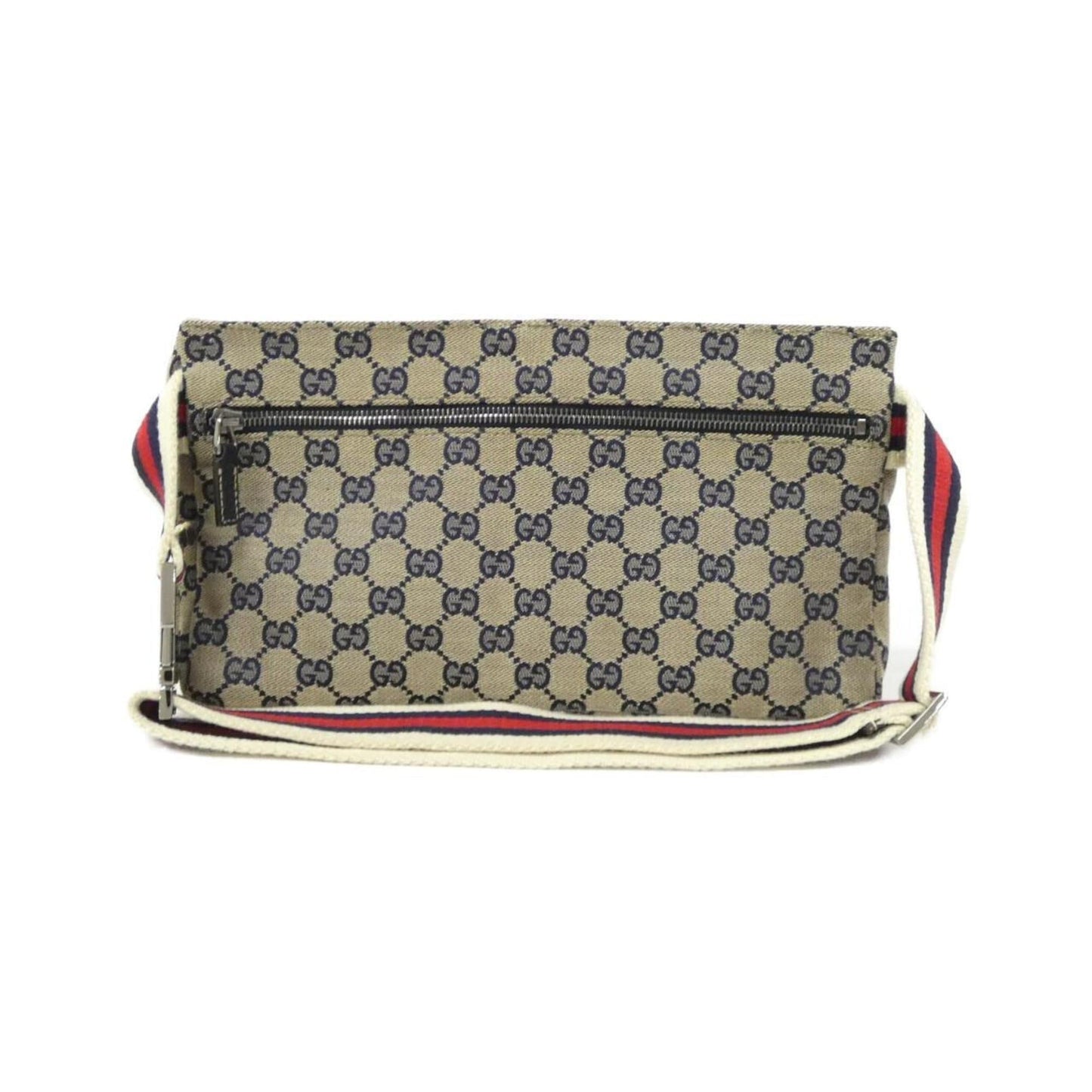 Gucci Beige Navy Gg Canvas Fanny Pack ( )