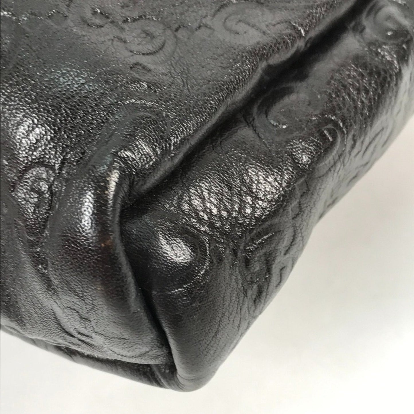 Gucci Dark Brown Leather Pochette Shoulder Bag ( )