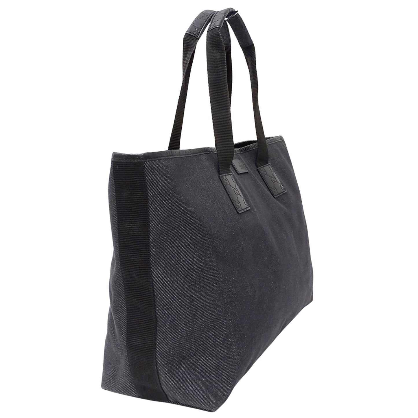 Gucci Black Denim Tote Bag ( )